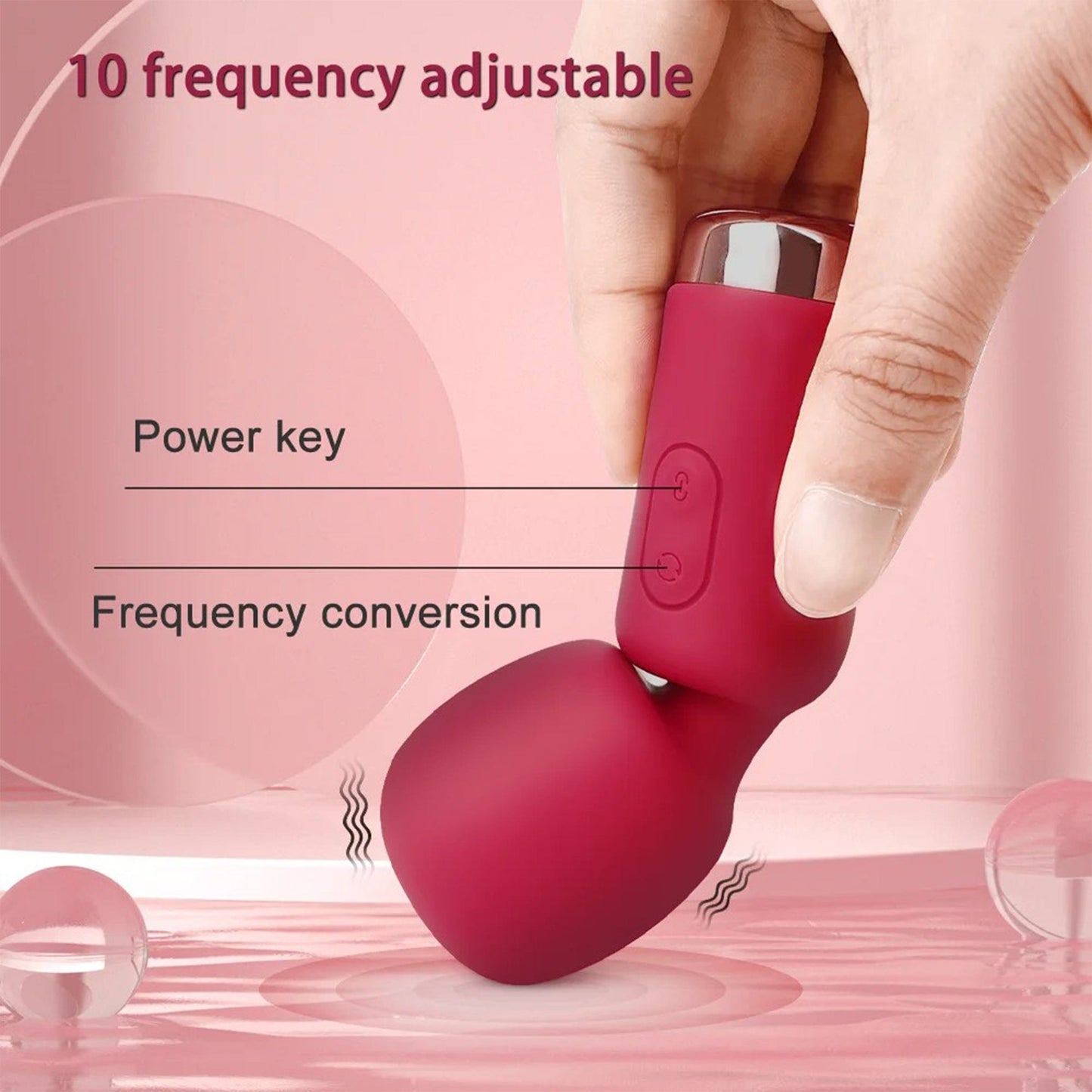 Blissed Mini Wand Personal Massager – Cordless Handheld Vibrator, Quiet & Waterproof