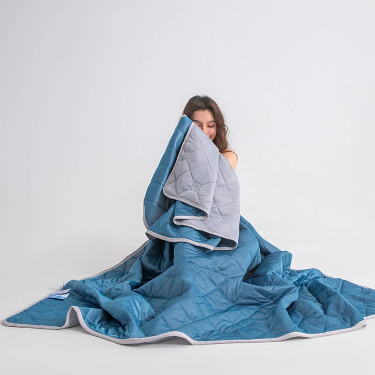Dual-Sided Cooling Throw Blanket