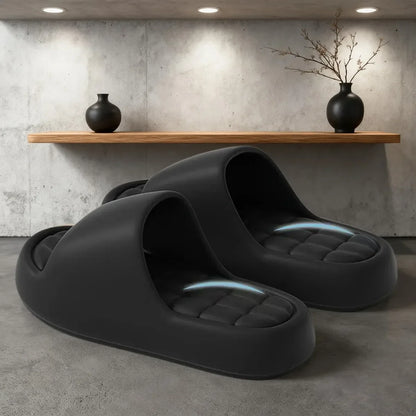 Cushioned Grid Insole House Slippers