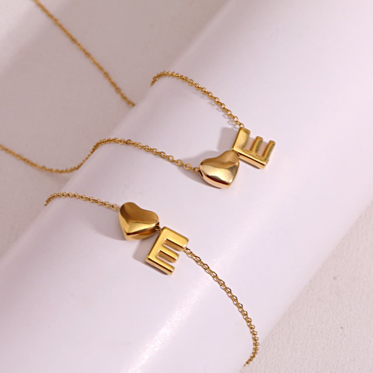 Dainty A-Z Initial Heart Necklace