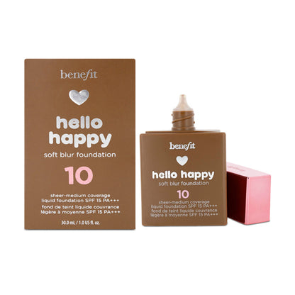 Benefit Hello Happy Soft Blur Foundation 10 Deep Warm (Blemished Box)