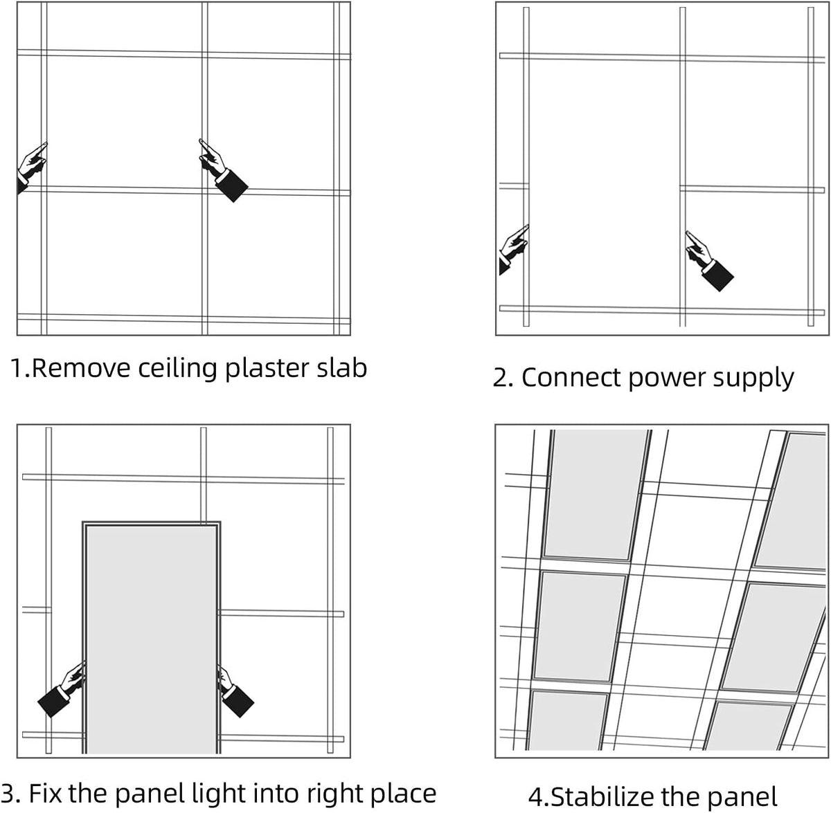 2x4 LED Flat Panel Light 4 Pack Dimmable 7800LM 5000K Ceiling Lighting Commercial Office Ready by ShipItFurniture