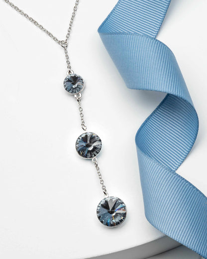 3 Rivoli Crystal Graduated Necklace made with Swarovski