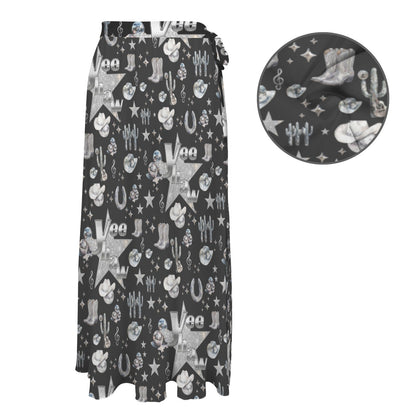 Baha Ranch Rhinestone Cowgirl Beach Swim Skirt Coverup