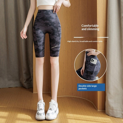 Camouflage Shark Slim-Fit Yoga Pants for Women – Multi-Length Camo Leggings