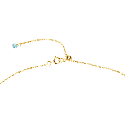 12MM Freshwater Pearl and Natural Aquamarine Necklace 18K Plated Sterling Silver