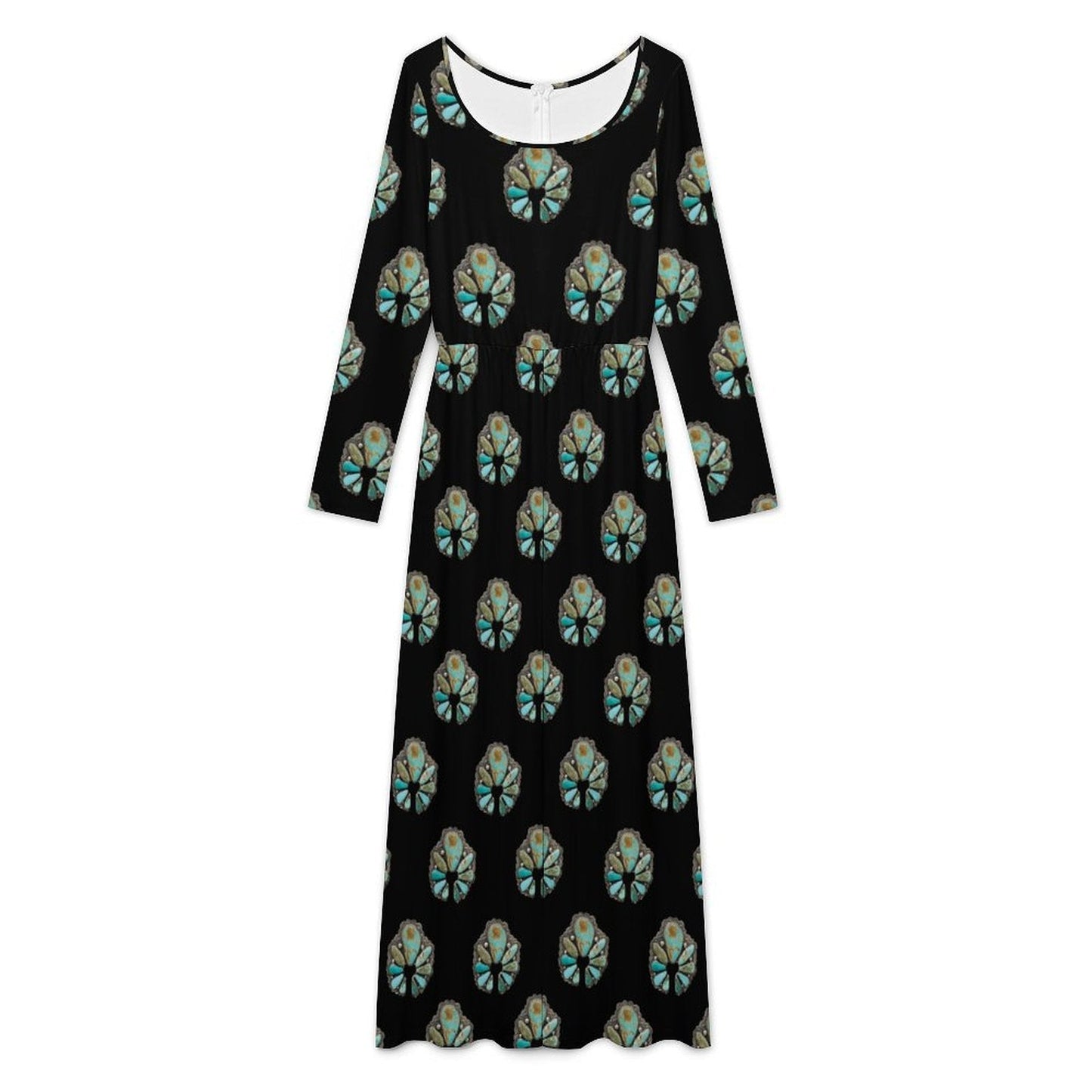Baha Ranch Turquoise Naja Long Sleeve Jumpsuit