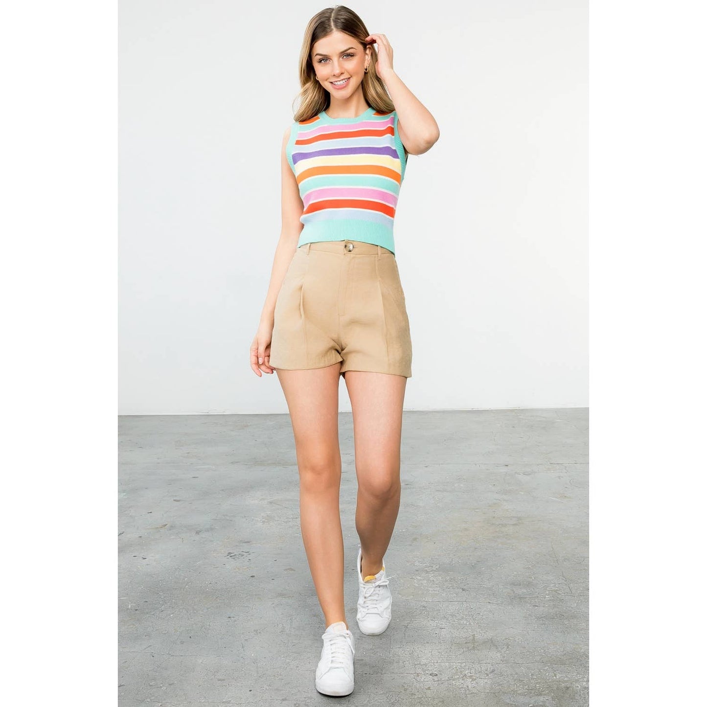 Callie- Multi Color Stripe Knit Top