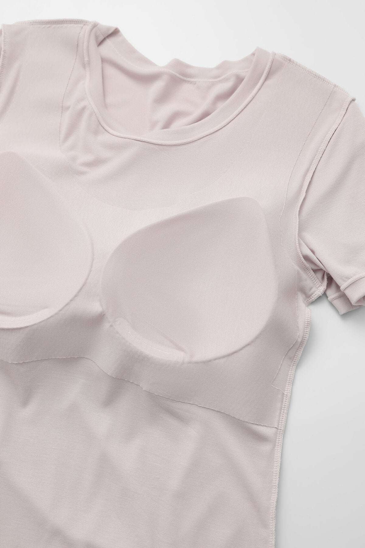 Buttery Soft Built-In Padded Bra Short Sleeve T-Shirt