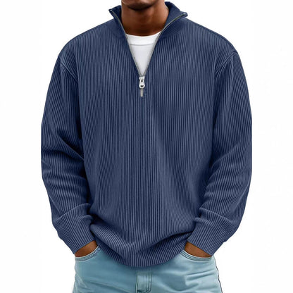 Men's Corduroy Zip Collar Sweatshirt