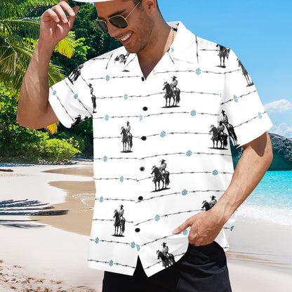 Baha Ranch Saddle Up Western Hawaiian Shirt Made in America