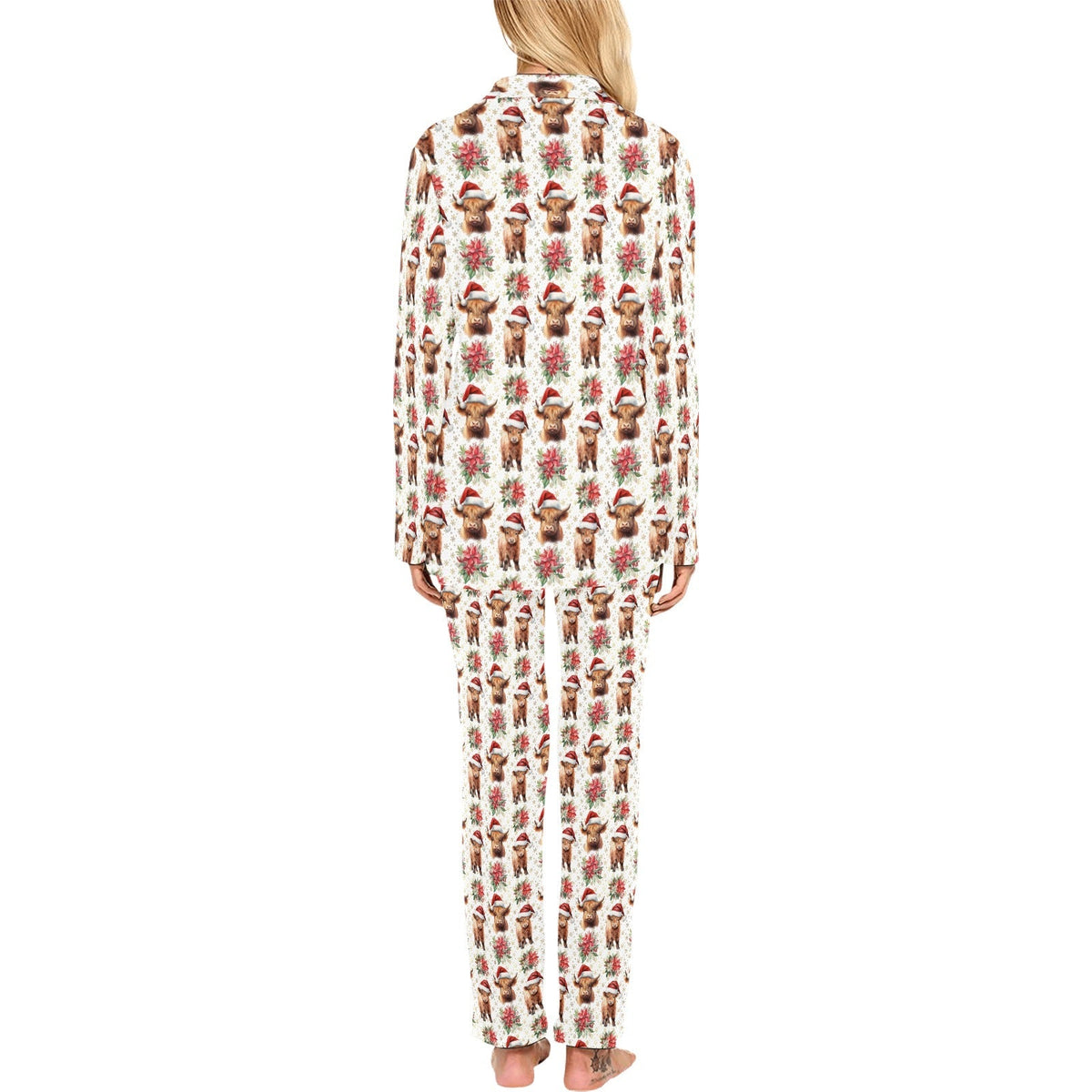 Baha Ranch Christmas Highland Women's Western Pajama Set