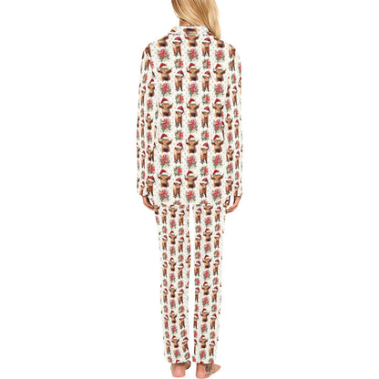 Baha Ranch Christmas Highland Women's Western Pajama Set