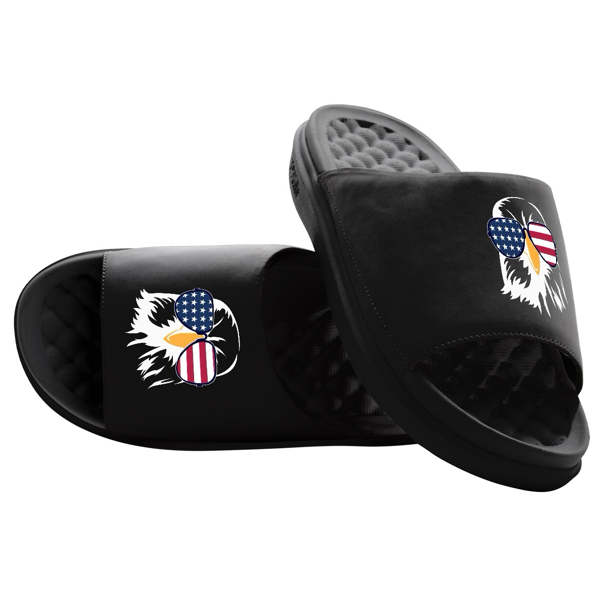 Bald Eagle Sunglasses Motive Slide Sandals