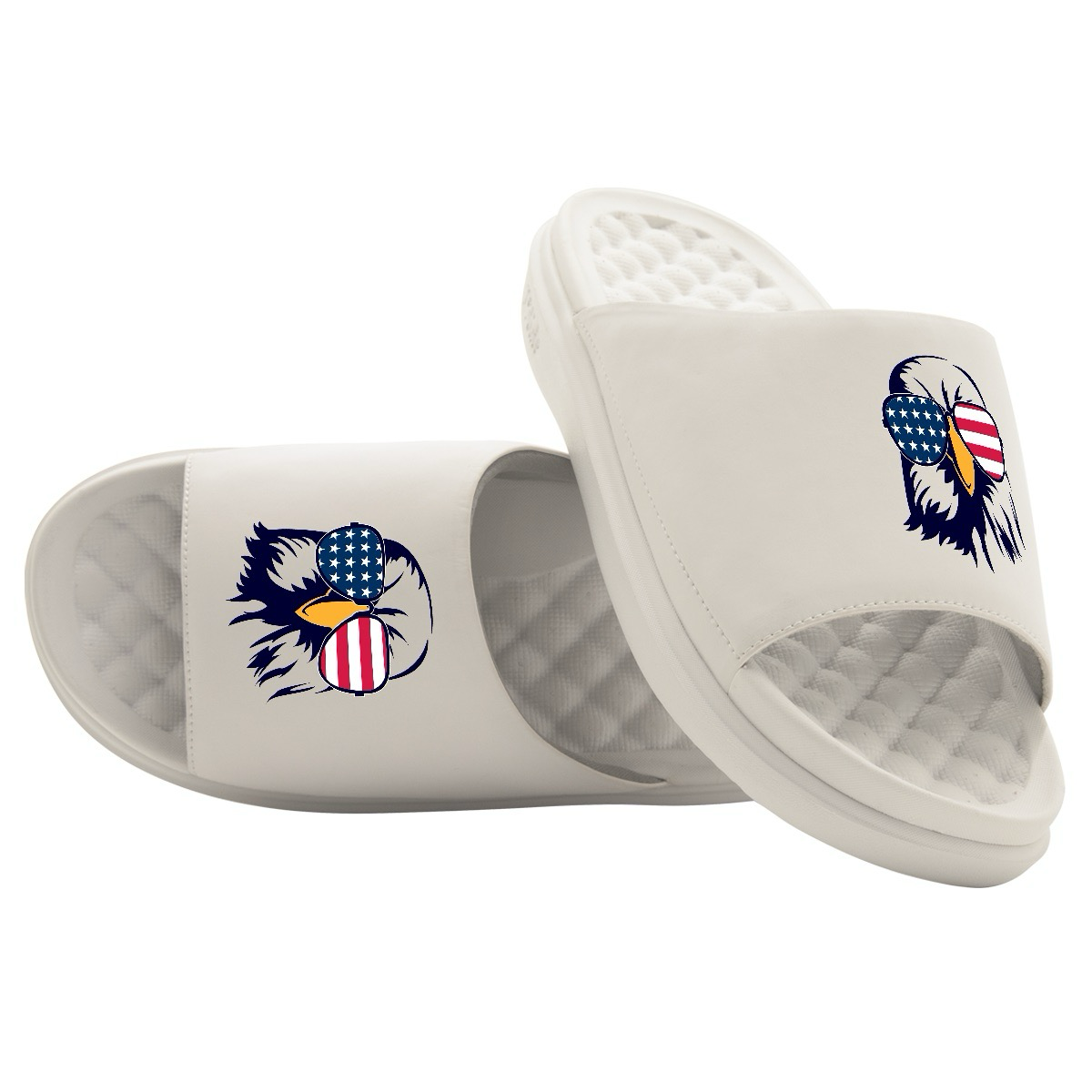 Bald Eagle Sunglasses Motive Slide Sandals