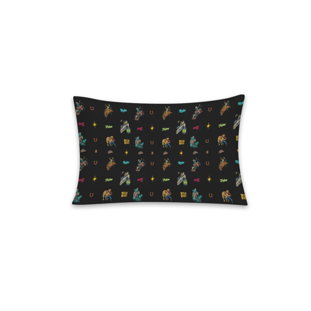 Baha Ranch the Last Roundup Collage Pillow Cover Made in America