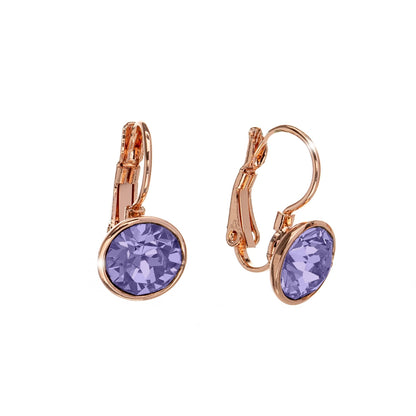 Classic Leverback Earrings with Sparkling Swarovski Crystals by callura