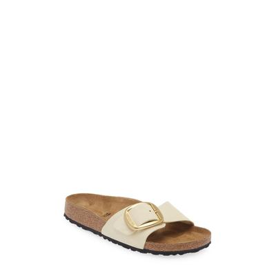 Birkenstock Unisex Madrid Big Buckle Nubuk Leather Ecru