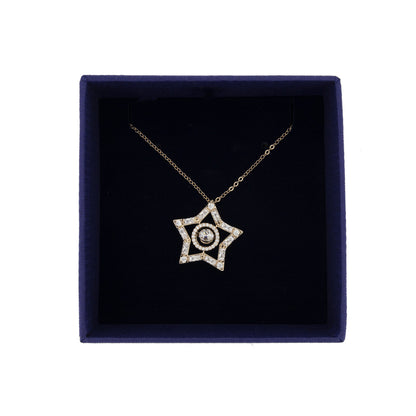 Swarovski Rose Gold Star & Dancing Diamond Necklace 5617766