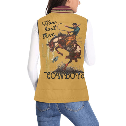 Baha Ranch How Bout Them Cowboys Serape Women's Western Puffy Vest