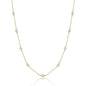 Circular Linked Accents Long Chain Necklace