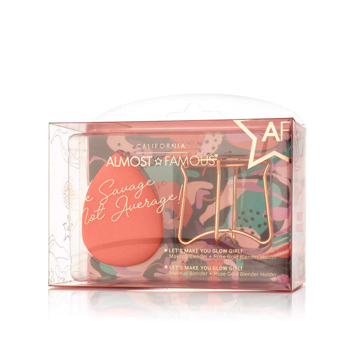 Almost Famous Professional Makeup Blender with Rose Gold Stand