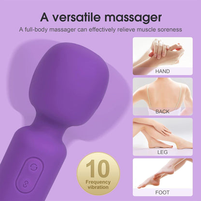 Blissed Mini Wand Personal Massager – Cordless Handheld Vibrator, Quiet & Waterproof