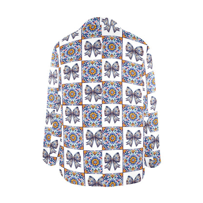 Blue Bow Talavera Floral Blazer