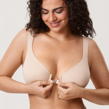 Front Closure Posture Support Underwire Plunge Bra