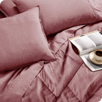 Bare Home Bed-in-a-Bag Comforter Set with White Sheets