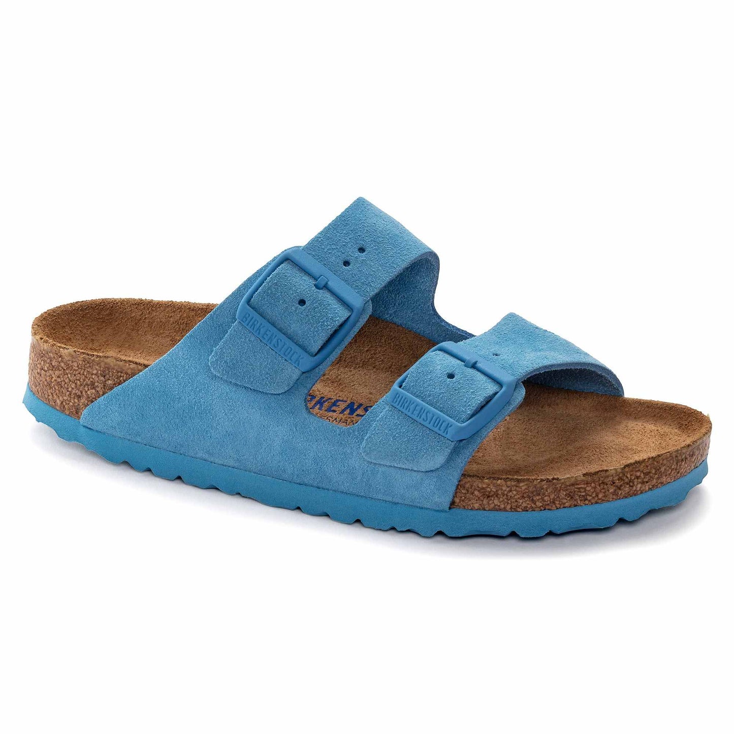 Birkenstock Arizona Soft Footbed Suede Leather Sky Blue Sandals