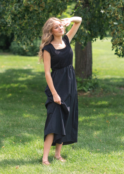 Eleanor Black A-line Maxi Dress