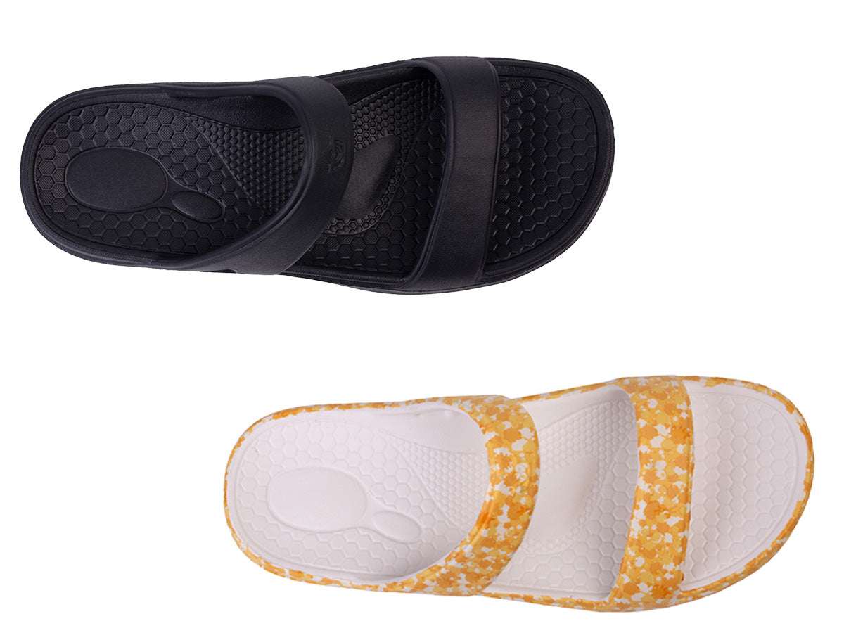 Fusion Slim Splash Orthotic 2-Pack Slide Sandals - Wide Width