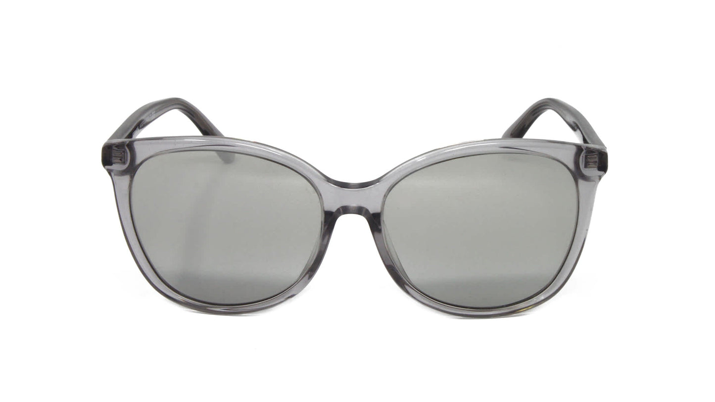 Coach Transparent Gray Round Sunglasses