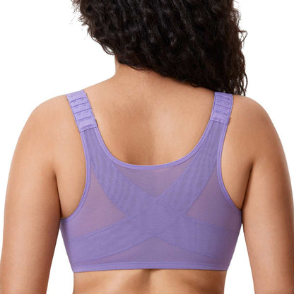 Front Closure Posture Support Underwire Plunge Bra