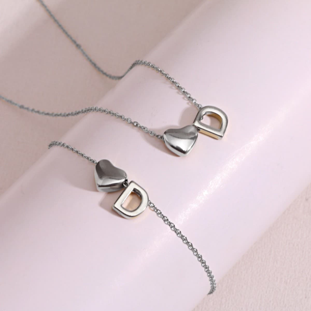 Dainty A-Z Initial Heart Necklace