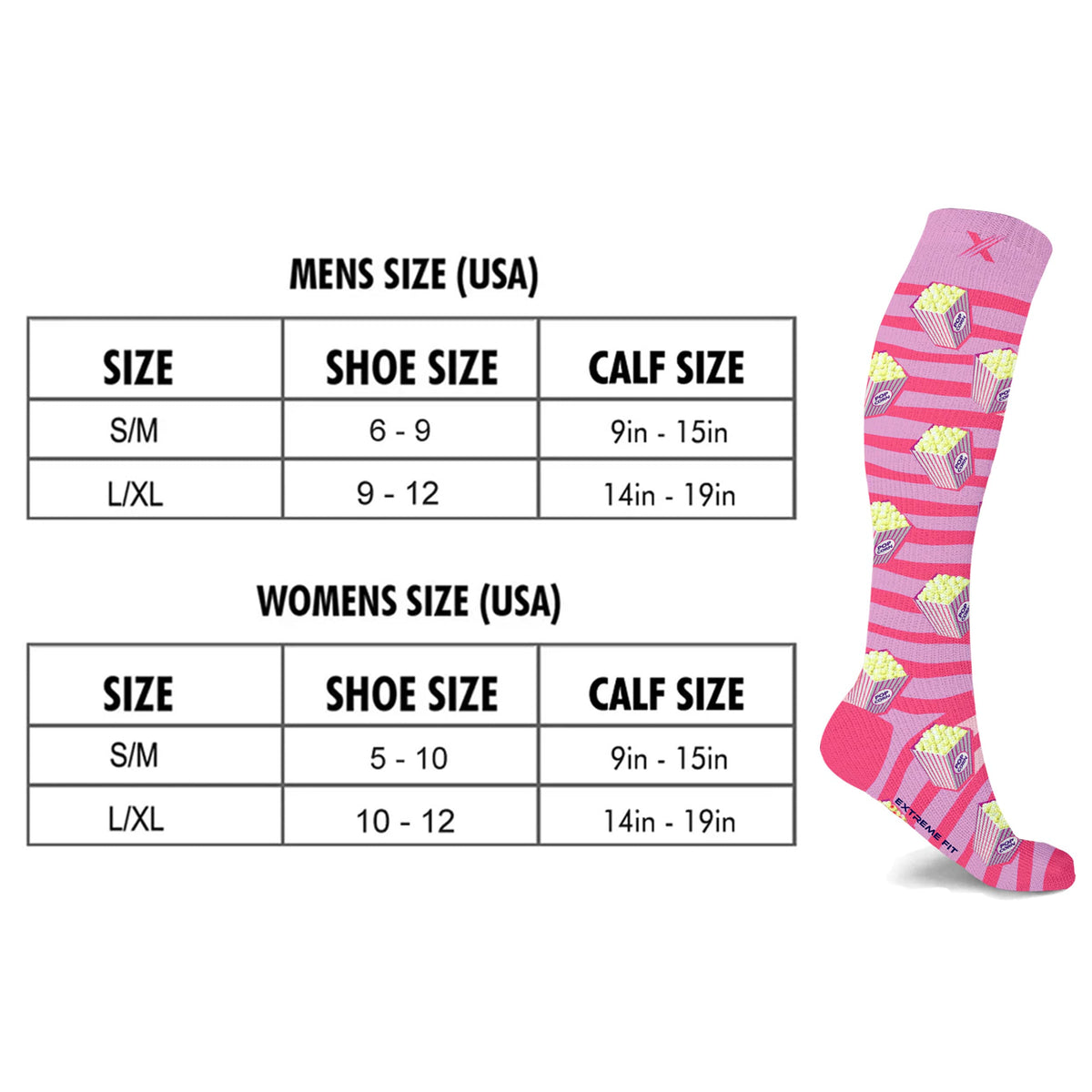 Extreme Fit 3-Pairs Food Love Knee High Compression Socks