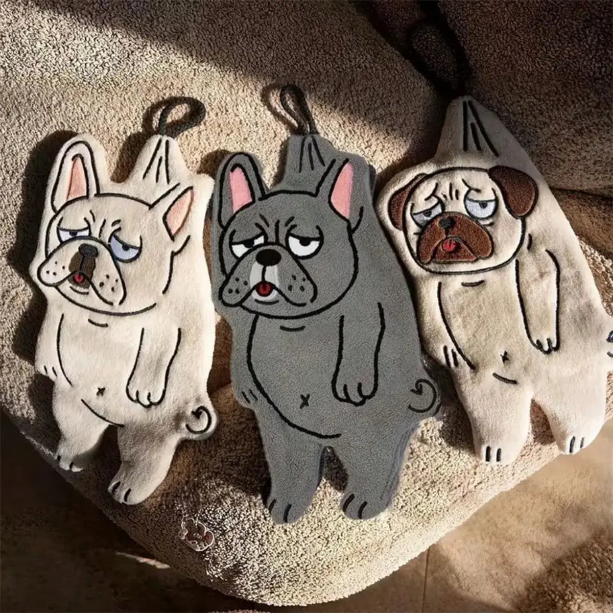 Cute Dog-Shaped Hanging Hand Towel(1/4 PCS)