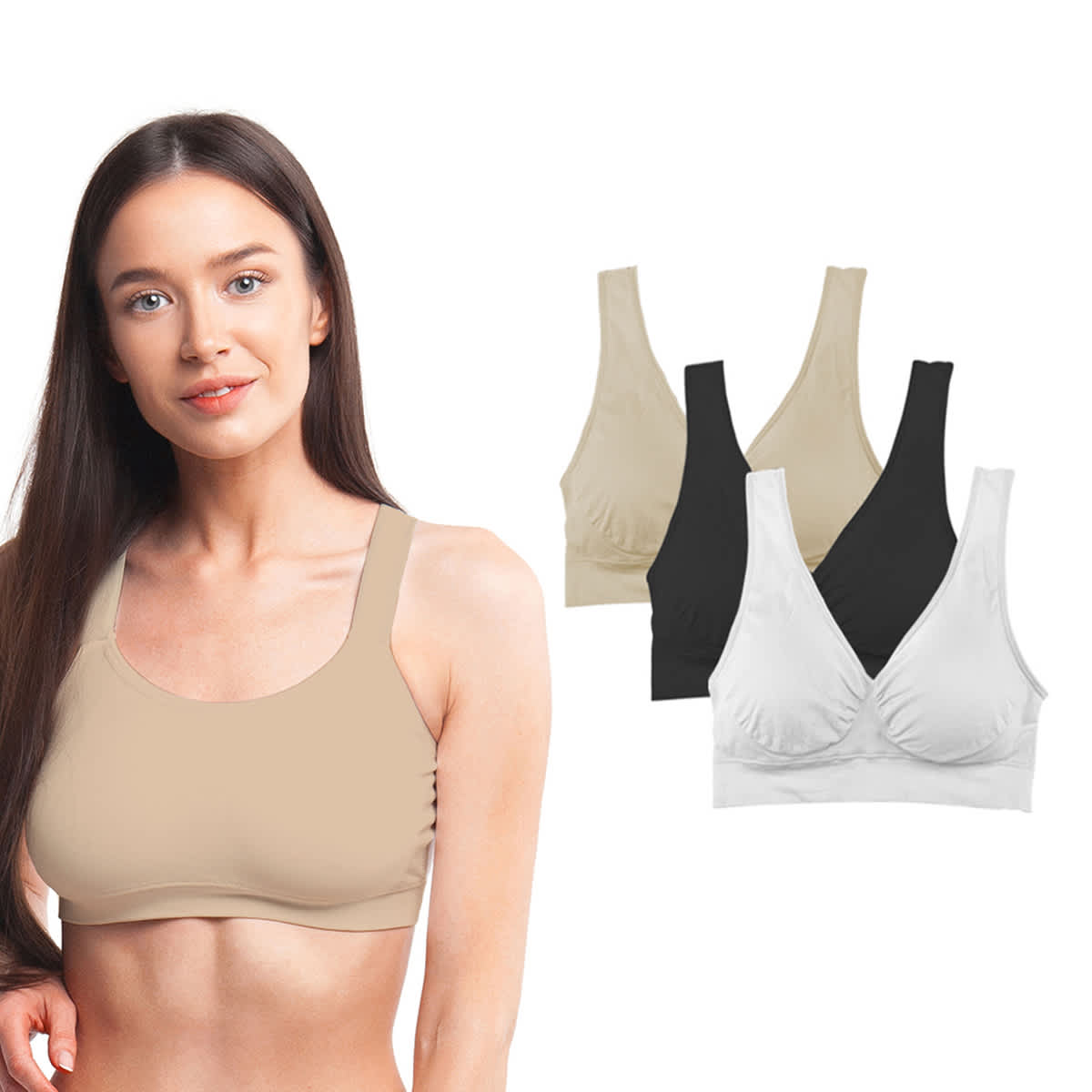Extreme Fit 3 Pack Seamless Lightweight Comfort Bras