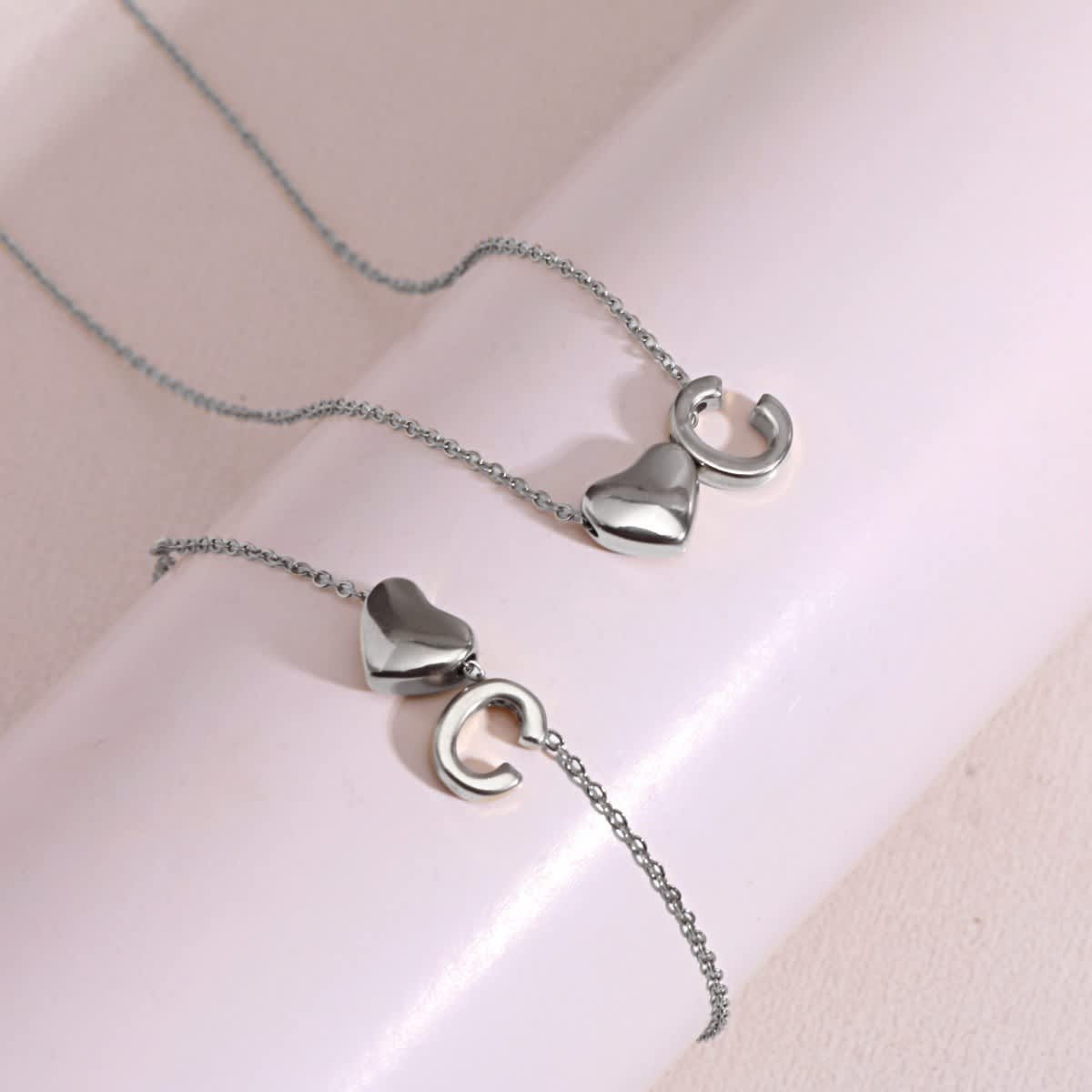 Dainty A-Z Initial Heart Necklace