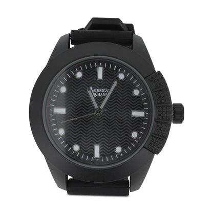 American Exchange Men's Black And Silver Watch 5413