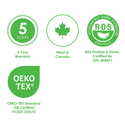 Canadian Down & Feather Company White Goose Feather & Down Duvet, Regular Weight