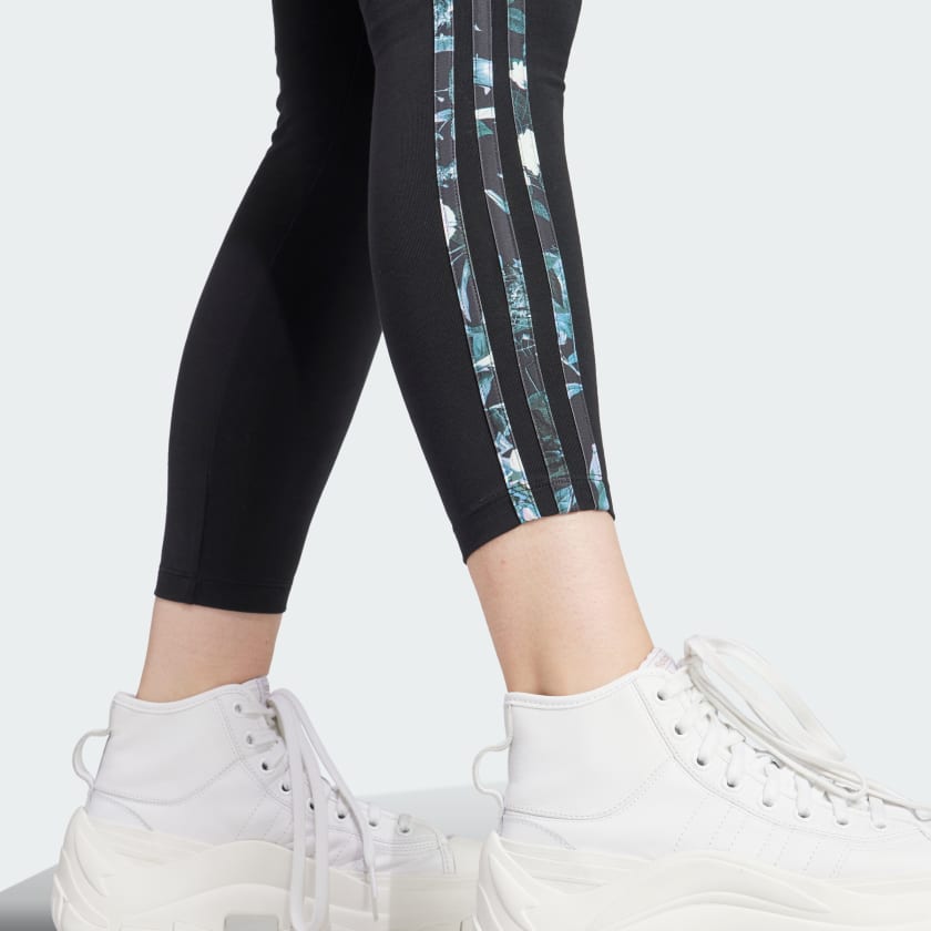 adidas Women's 3 Stripe Floral Leggings