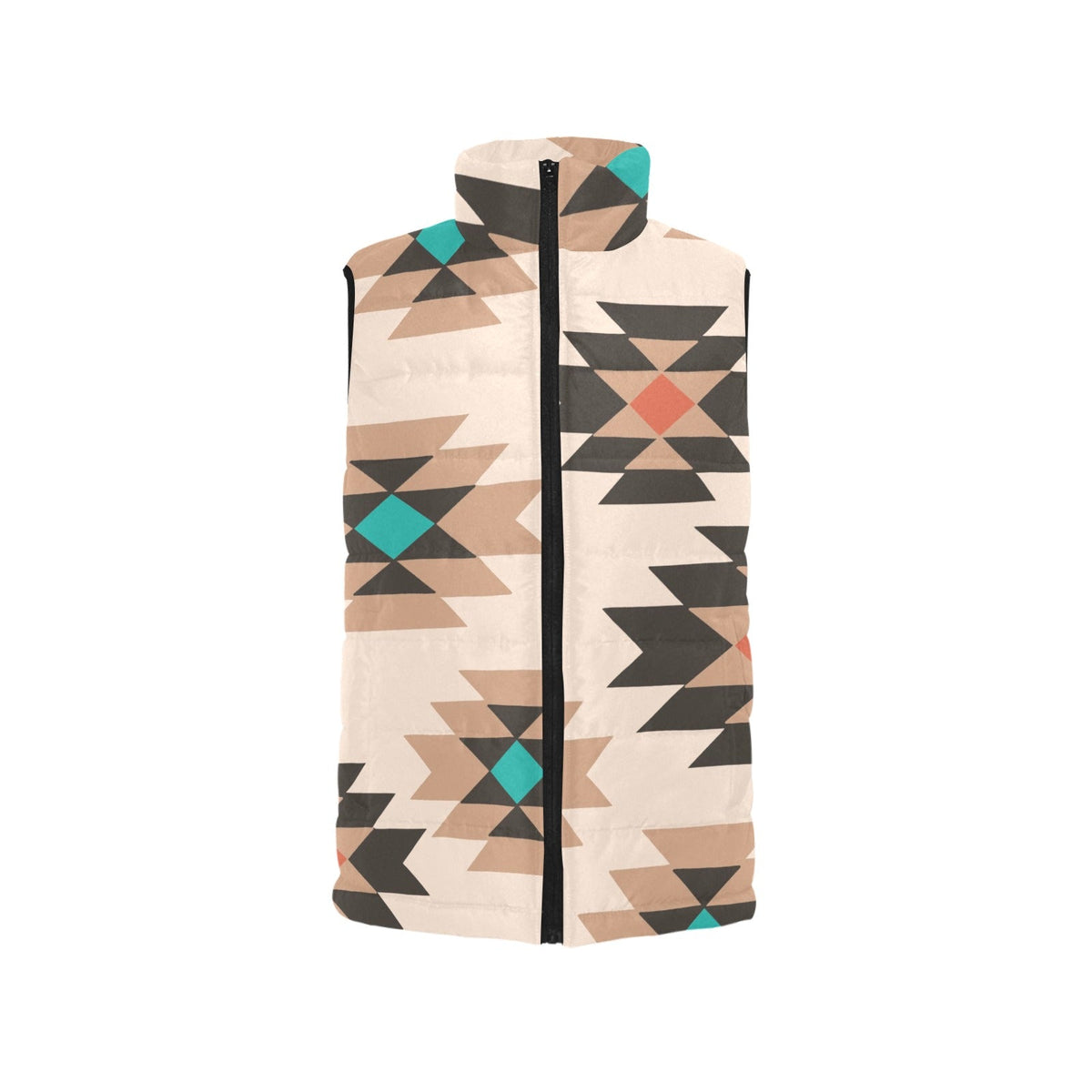 Baha Ranch Tan Aztec Puffy Vest