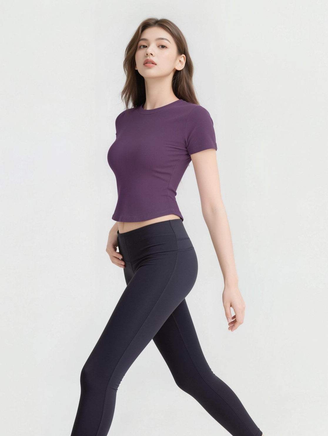 Buttery Soft Built-In Padded Bra Short Sleeve T-Shirt