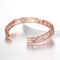 Cubic Zirconia & Rose Goldtone Filigree Flower Bangle