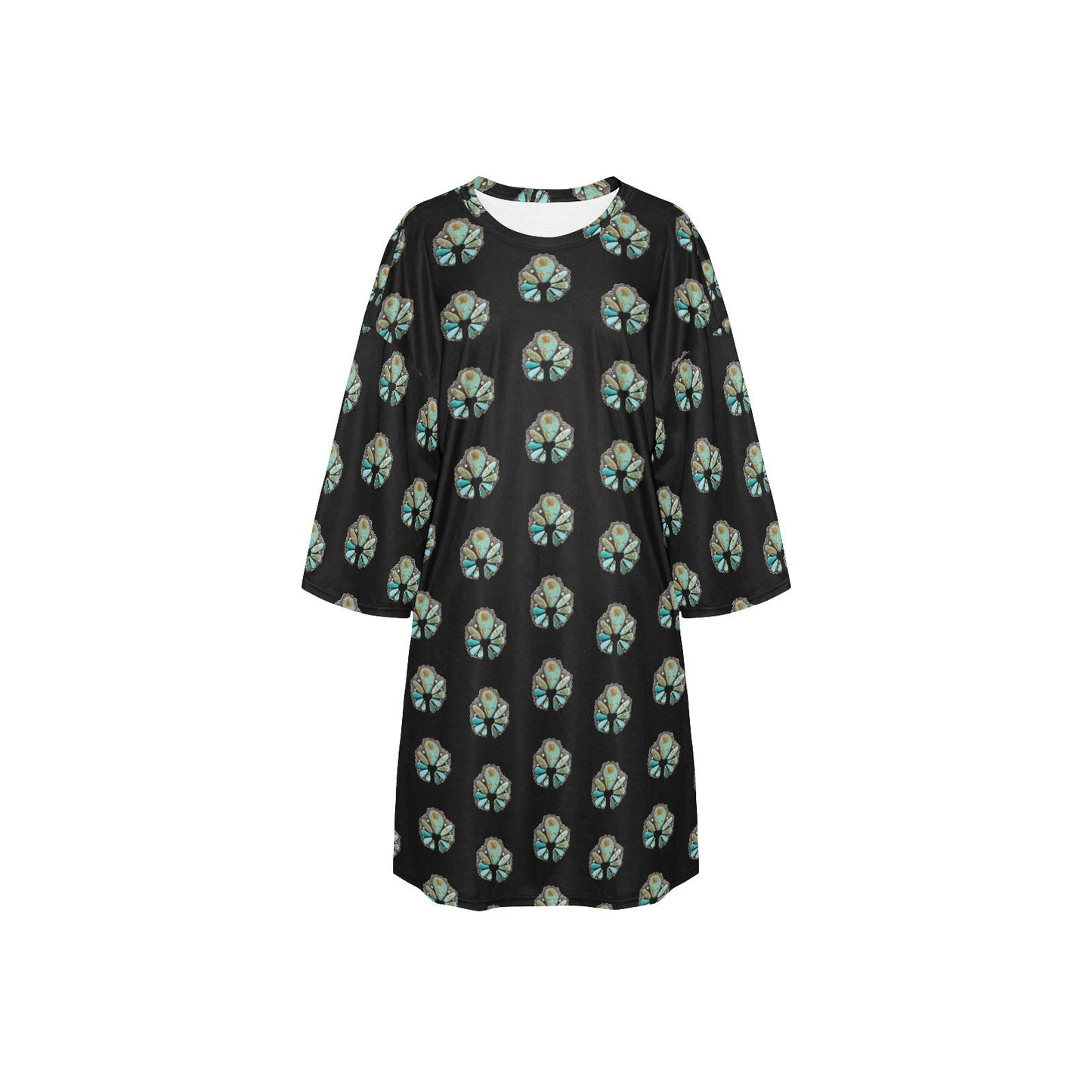 Baha Ranch Turquoise Naja Oversized Sleep Shirt