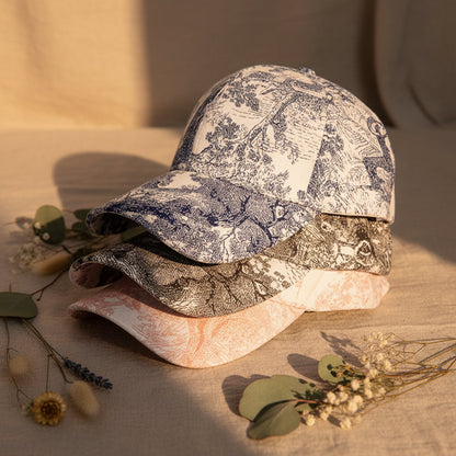 Floral Print Dome Crown Baseball Cap – Unisex One Size