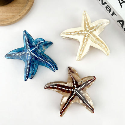 SSR Acetate Starfish Hair Claw Clip - Blue