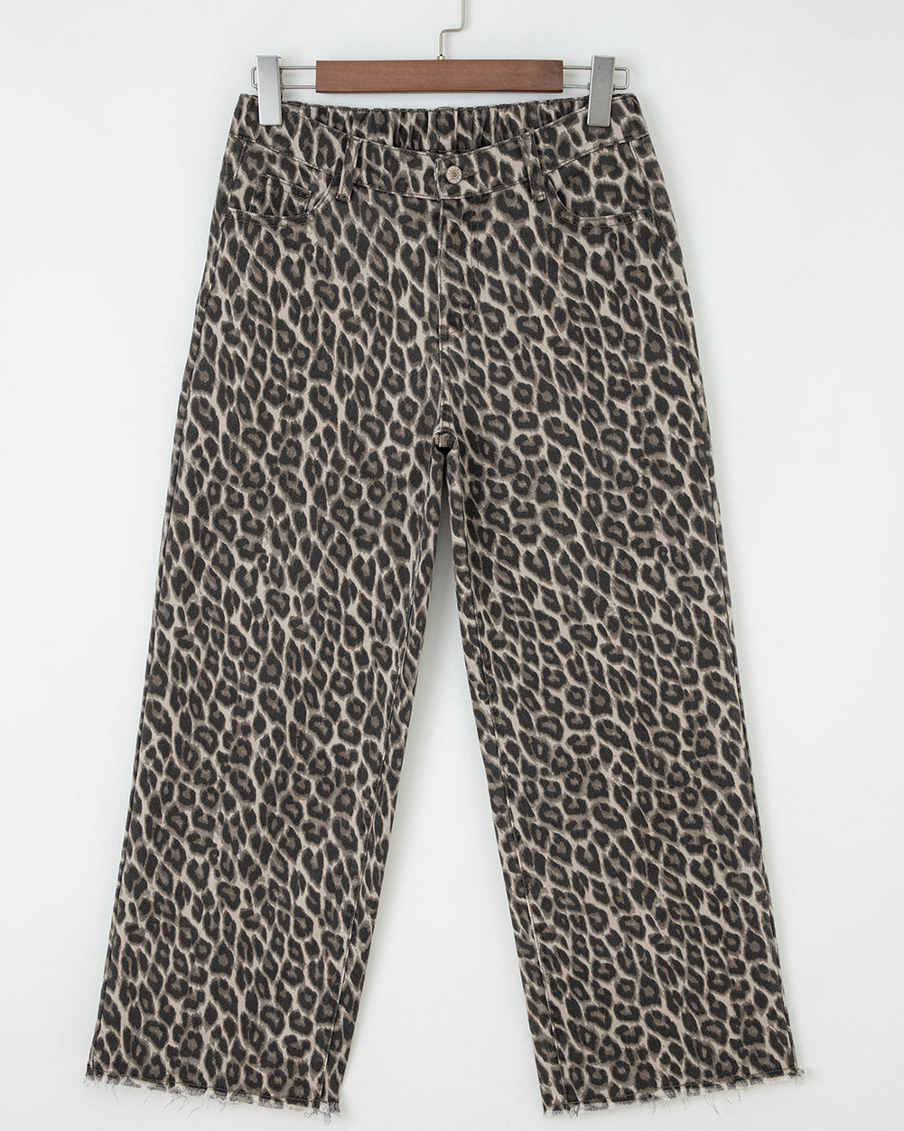 Bailey Leopard Straight Loose Leg Jeans